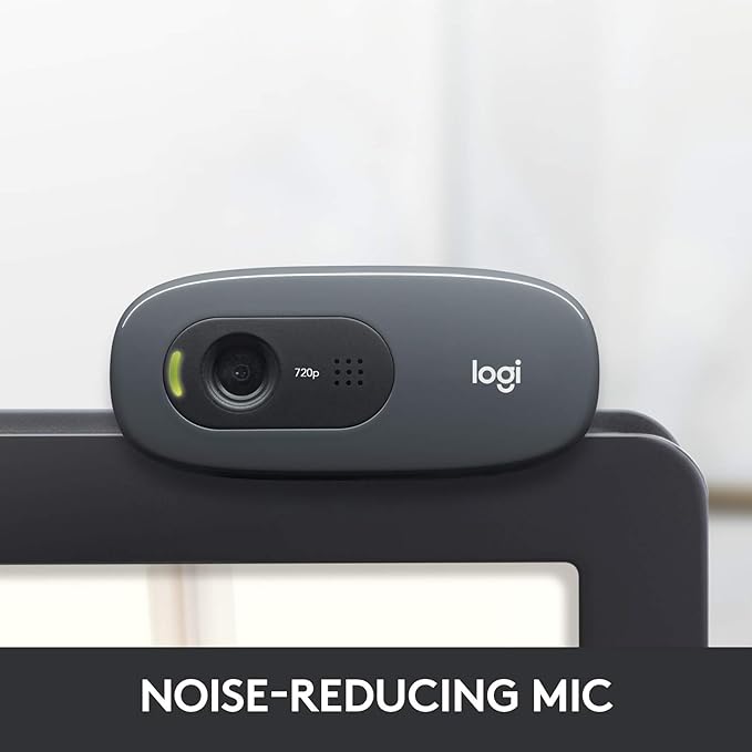 Logitech C270 HD Webcam, Widescreen HD Video Calling, Light Correction - Image 3