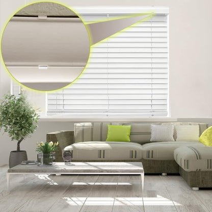 Blind Clips, 2 Inch Clear Valance Clips for Wood or Faux Wood Horizontal Blinds Valance（12 Pcs）