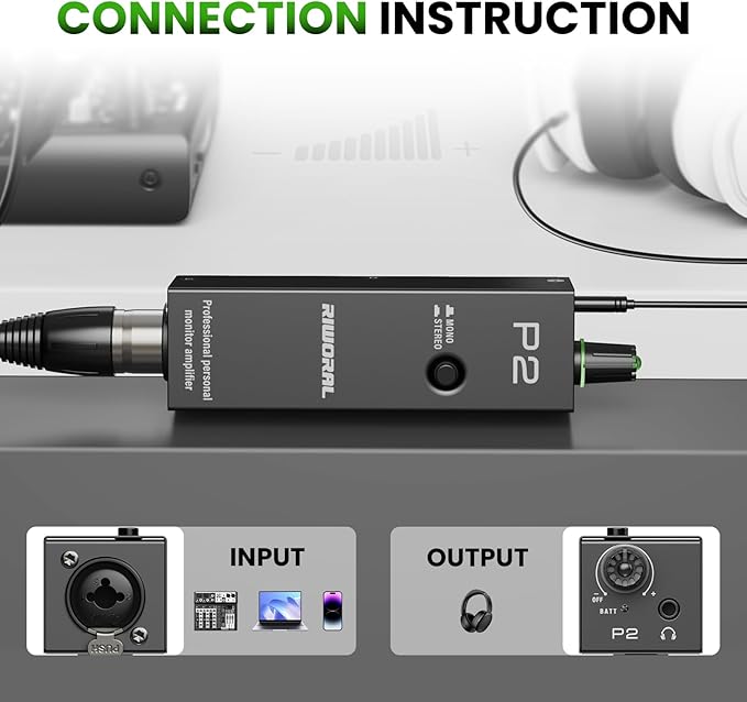 Riworal battey powered Portable Personal Amplifier Analog Headphone Amplifier - Image 2