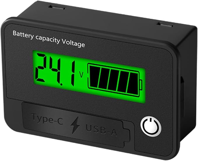 MOAIYU DC8-30V Electricity Meter Digital LCD Display Car Battery Charging - Image 3
