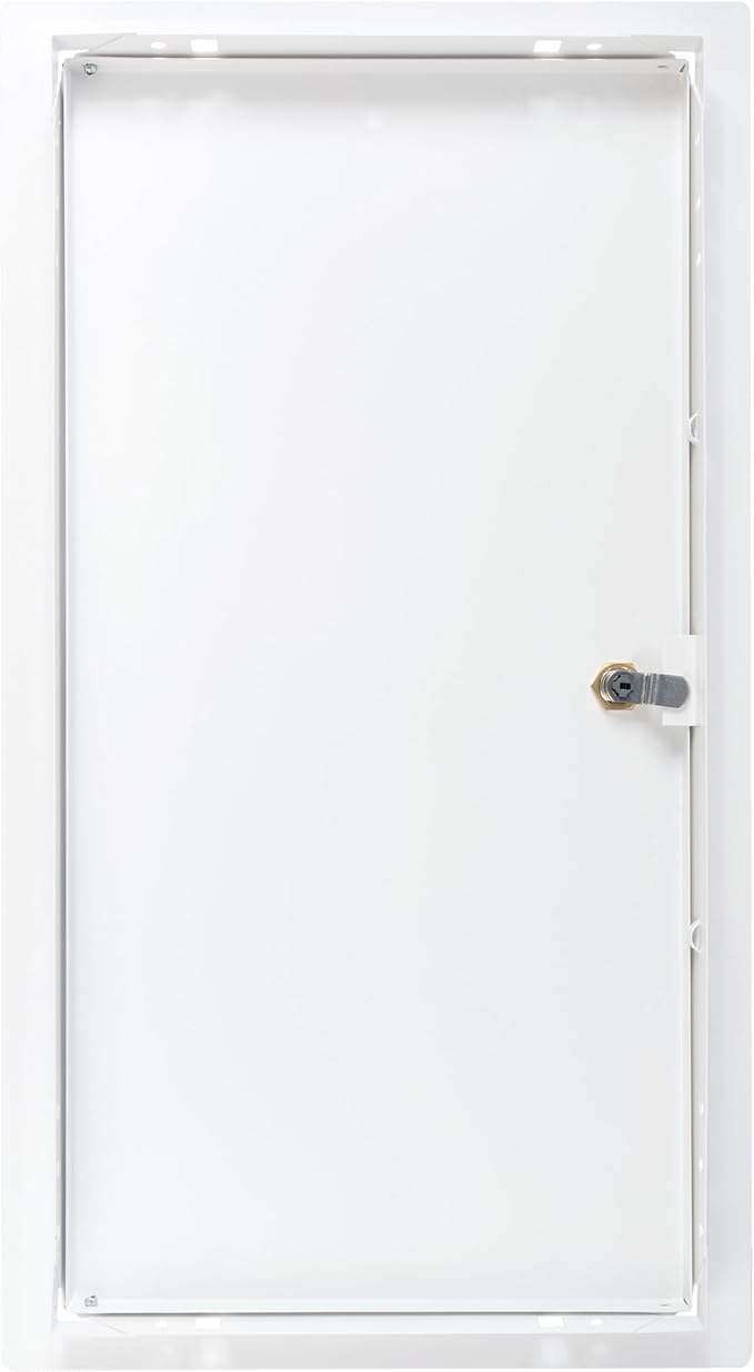 10" x 20" Lockable White Metal Access Panel. Service Shaft Door Panel - Image 8