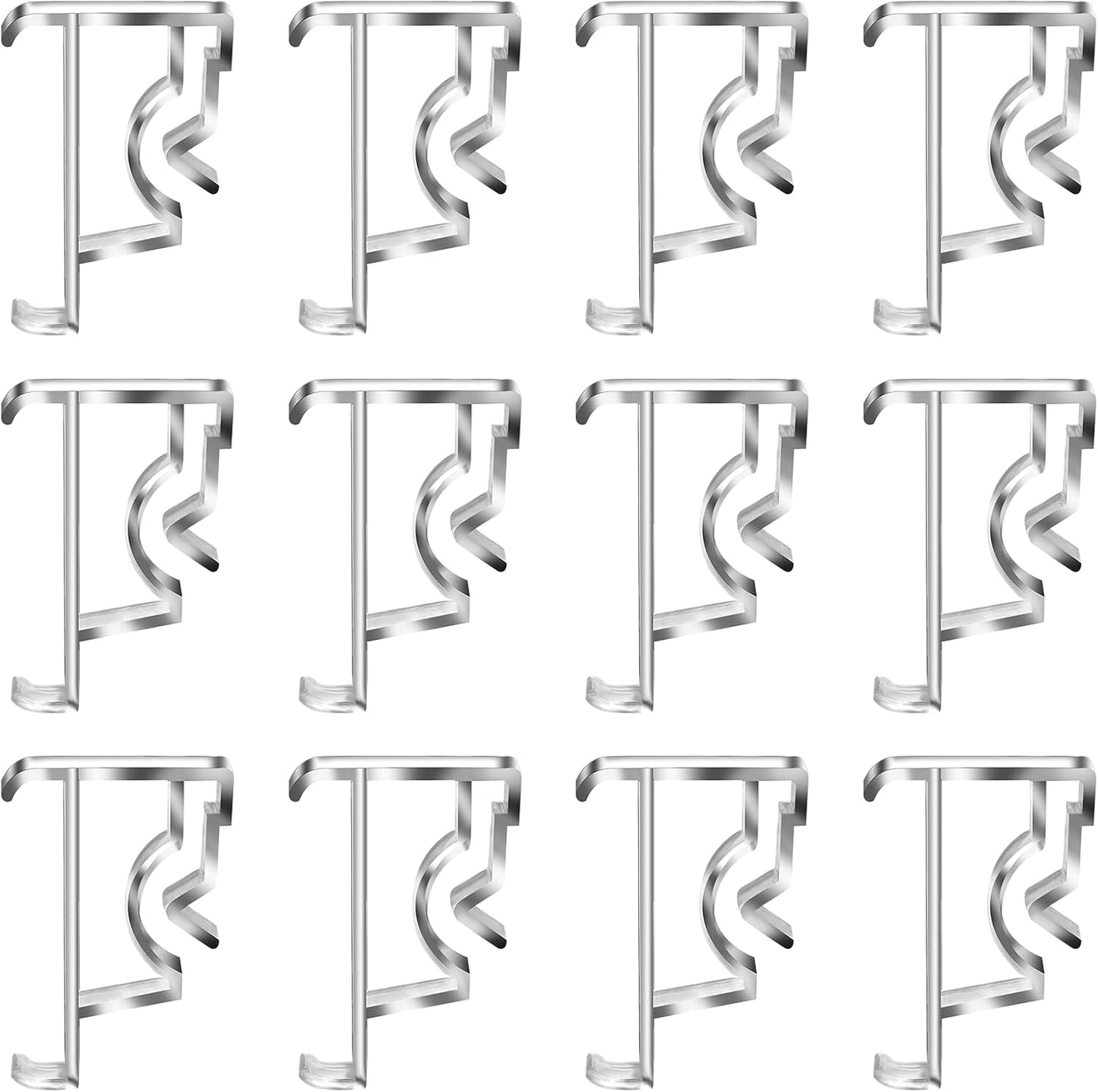 12 Pcs Valance Blind Clips Replacement Clear 2 Inch Plastic Hidden Clips for Horizontal Blinds