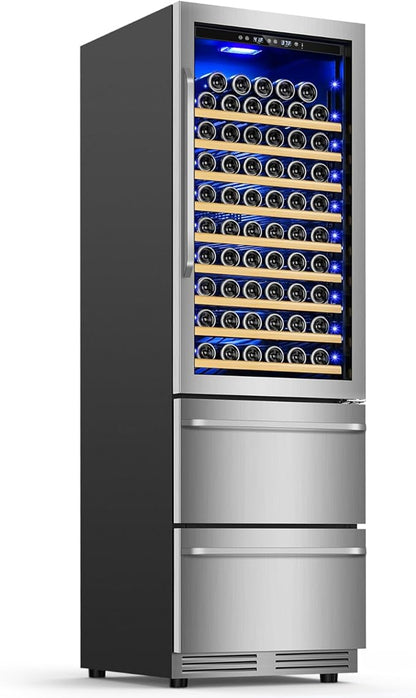 24 Inch Wide Wine and Beverage Refrigerator by Velivi