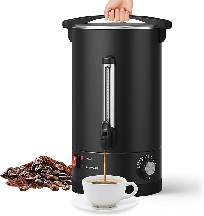 120 Cup Commercial Coffee Urn - 18L/4.8Gal Stainless Steel Electric Coffee Maker by Unknown