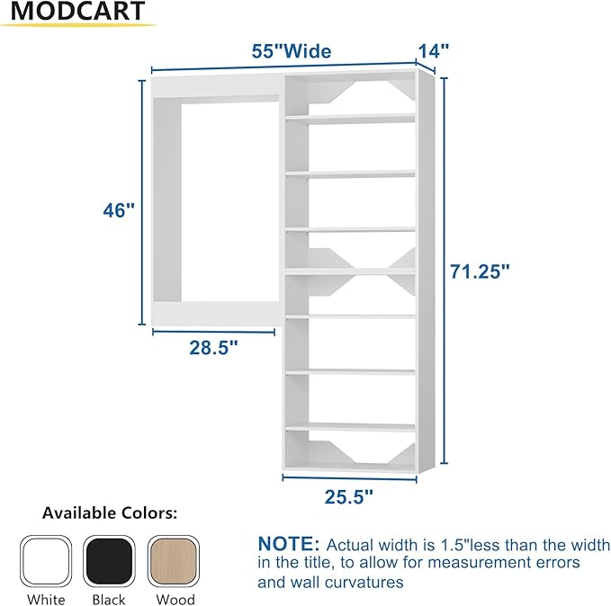 Modular Closet System, Wood Closet Tower Storage - Image 2