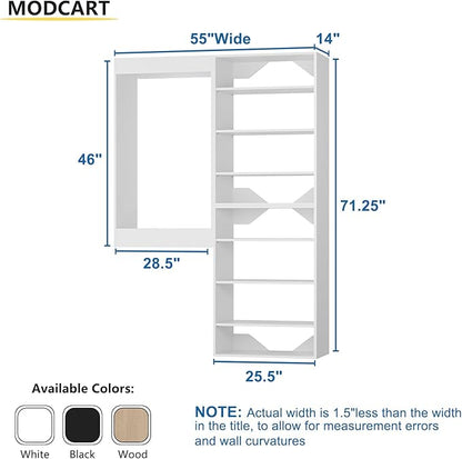 Modular Closet System, Wood Closet Tower Storage - Image 2