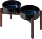 Ceramic 8.2inch Raised Double Dog Bowls Set by Havniva