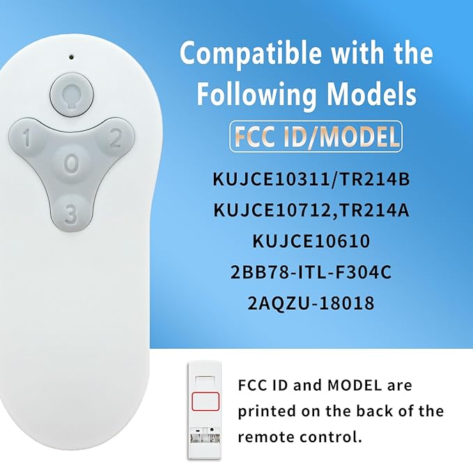 Ceiling Fan Remote Control Replacement, Compatible - Image 3