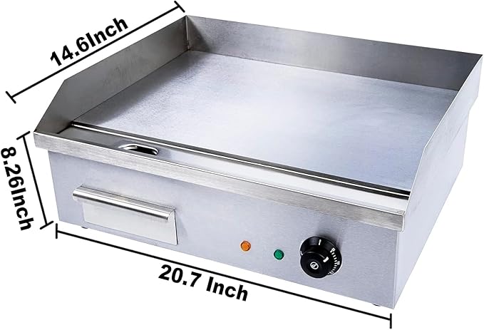TBVECHI Commercial Electric Griddle, 3000w Stainless Steel Teppanyaki Grill - Image 5