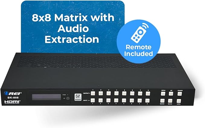 OREI 8K 8x8 HDMI Matrix Switch, Switcher - Image 2