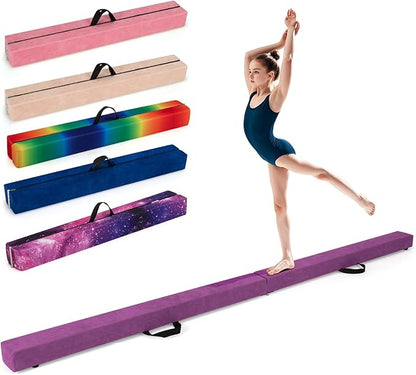 Giantex 7FT/8FT/9FT Balance Beam, Folding Gymnastics Beam w/Carry Handles by Giantex