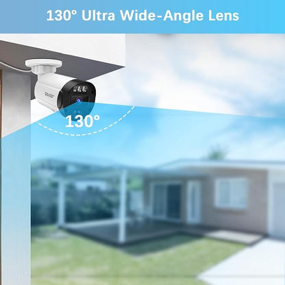 【2-Way Audio】 5MP Wired Security Camera System, Home Video Surveillance Systems - Image 2