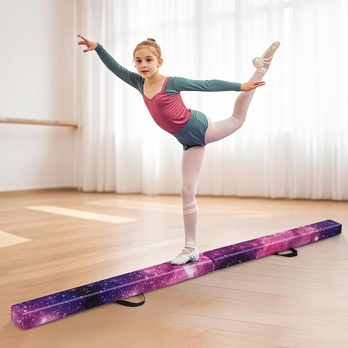 Giantex 7FT/8FT/9FT Balance Beam, Folding Gymnastics Beam w/Carry Handles - Image 2