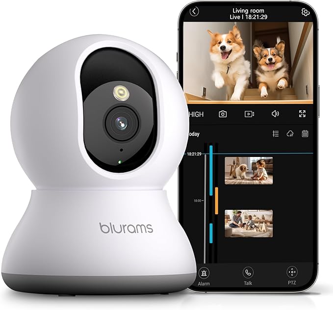 blurams 5G Pet Camera 2K, 360° PTZ Dog Camera by Blurams