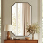 ANDY STAR 24"x40" Gold Mirror, Brushed Brass Scalloped Wall Mirror, Unique by ANDYSTAR