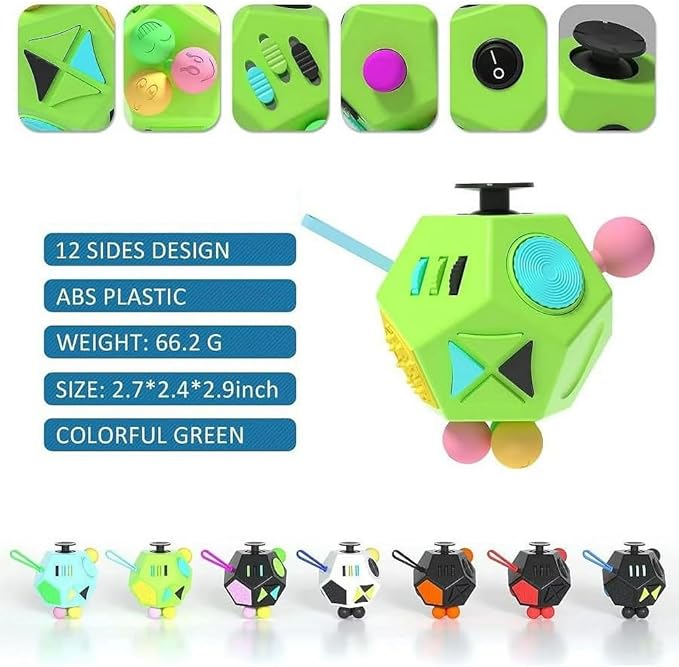 Fidget Dodecagon –12-Side Fidget Toys Cube Relieves Stress and Anxiety Anti - Image 3