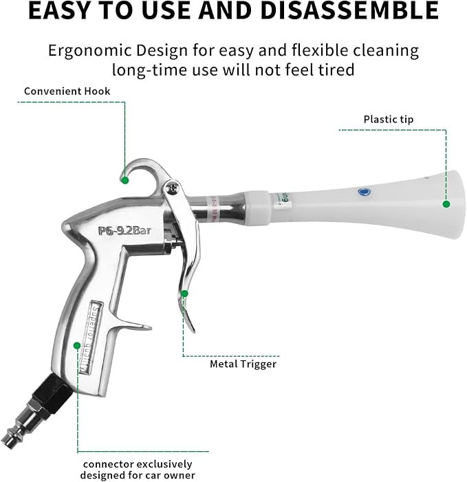Tornado Dry Cleaning Gun with Brass Adjustable Air Flow Nozzle, Air Blower Gun - Image 5