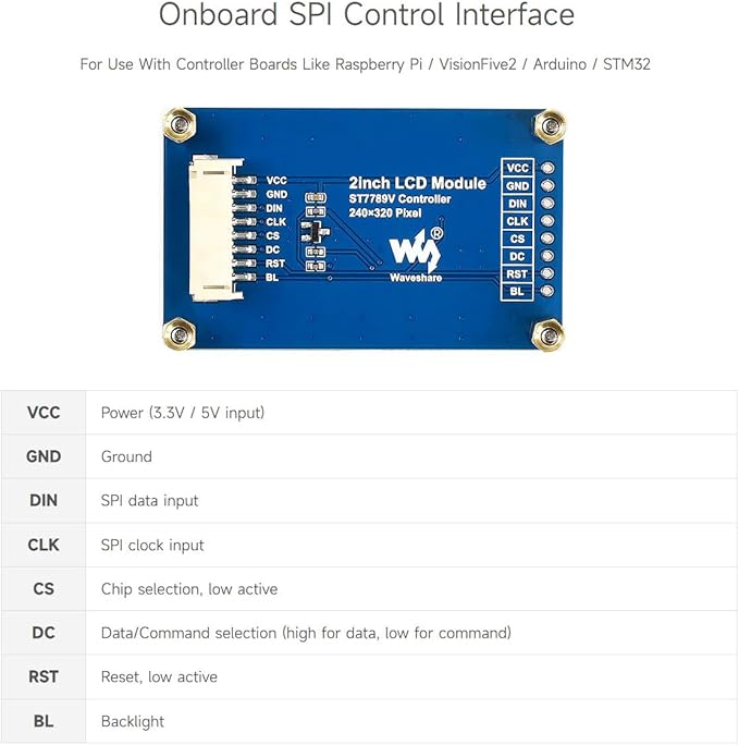Waveshare 2inch LCD Display Module, Compatible - Image 5
