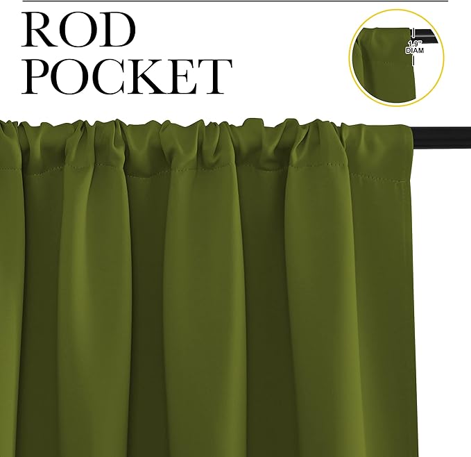 NICETOWN Window Curtains Blackout Drapes, 1 Pair, 52 by 84-Inch, Thermal - Image 2