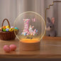 idooodle Personalized Pink Bunny Easter Egg 3D Initial LED Night Light by Unknown