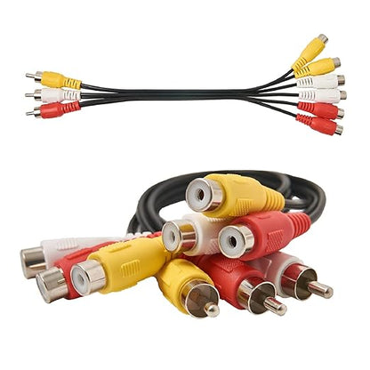 ZZJMCH RCA Splitter Cable, 3 RCA Male Jack to 6 RCA Female Plug Splitter Audio - Image 2