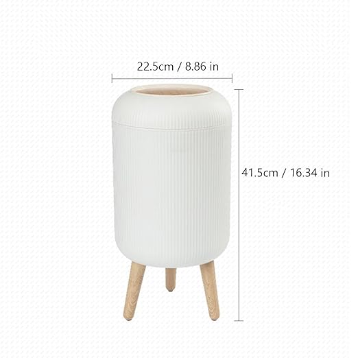 URALFA Bathroom Trash Can with Lid, 3 Gallon / 11L Garbage Can with Pop-Up Lid - Image 6