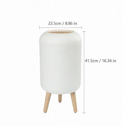 URALFA Bathroom Trash Can with Lid, 3 Gallon / 11L Garbage Can with Pop-Up Lid - Image 6