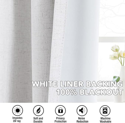 H.VERSAILTEX Linen Curtains 100% Blackout Curtains - Image 6