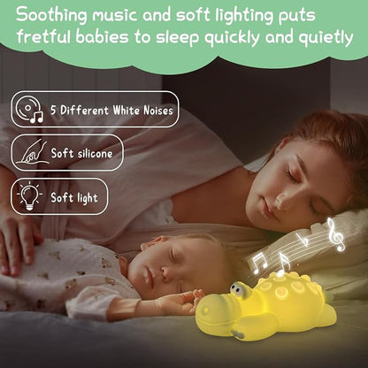 LEDHOLYT Night Light for Kids, Cute Silicone Nursery Crocodile Lamp - Image 3
