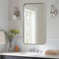ANDY STAR Brushed Nickel Bathroom Mirror, 24”x40” Rounded Corner Rectangle by ANDYSTAR
