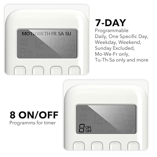BN-LINK Indoor Digital Timer Outlet, Single Outlet 7 Day Programmable Light - Image 4