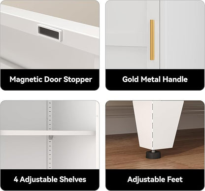 COFaR 67" Tall Pantry Cabinet, Slim Freestanding Cupboard - Image 6