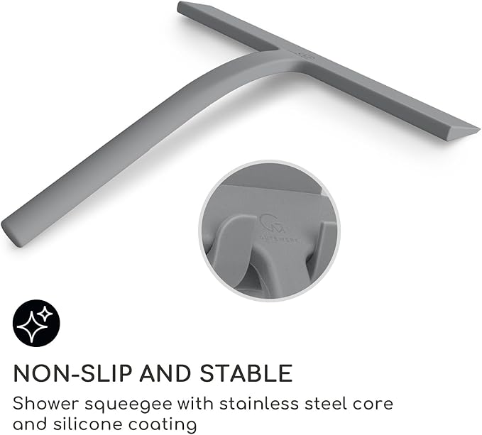 GÜTEWERK Shower Squeegee for Glass Doors, Silicone Window Squeegee, Bathroom - Image 2