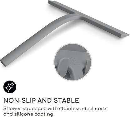GÜTEWERK Shower Squeegee for Glass Doors, Silicone Window Squeegee, Bathroom - Image 2