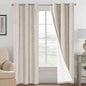 H.VERSAILTEX Blackout Linen Curtains, 100% Blackout Drapes Textured Blackout by HVERSAILTEX