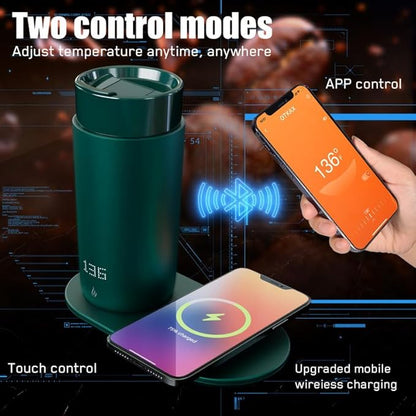 Temperature Control Heated Coffee Mug Smart Self Heating Travel Mug 12 Oz App - Image 2