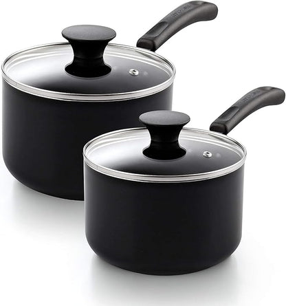 Cook N Home Nonstick Sauce Pan Set 1Qt and 2Qt by CookNHome