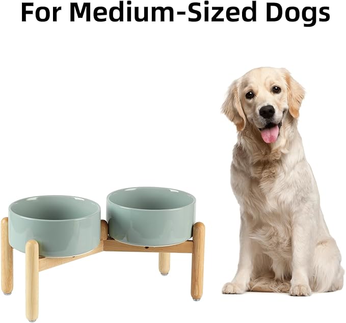 Ceramic 7.3inch Raised Double Bowls Set - Image 4
