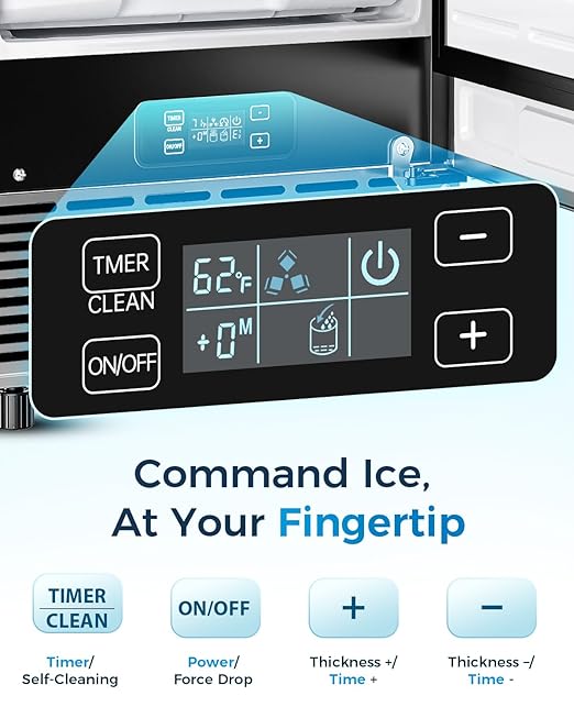 Commercial Ice Maker with Water Pump, Built-in Undercounter Ice Maker with - Image 3
