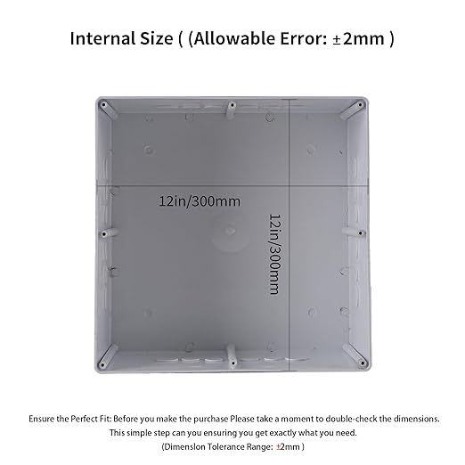 12" x 12" x 6" PVC Plastic Junction Box - Image 3