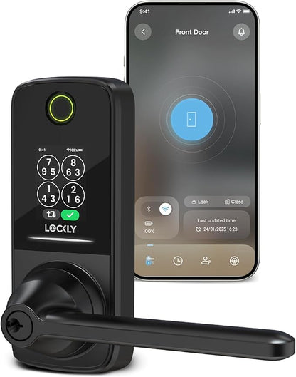 Lockly Smart Lock Secure Pro, Fingerprint Door Lock, Keyless Entry, Built-in by Lockly