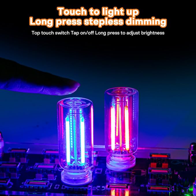 2PCS USB Car LED Interior Lights, Mini Ambient Lighting Accessories, Touch - Image 4