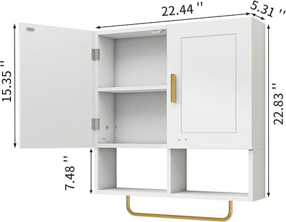 Wall Mounted Bathroom Storage Cabinet Medicine Cabinet - Image 3