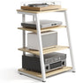 FITUEYES Design 4-Tier AV Media Stand Corner Shelf Stand Wooden Corner Shelves by FITUEYES