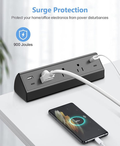 Jgstkcity Desk Clamp Power Strip, 40W Total Fast Charging Station, 2 PD 20W USB - Image 5
