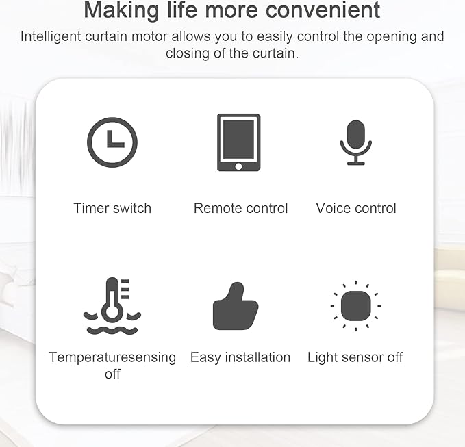 2PCS Tuya WiFi Intelligent Curtain Motor Electric Curtain Robot Automatic - Image 2