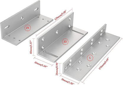 Electric Magnetic Lock with Z and L Bracket 180KG 350LBS Holding Force - Image 7