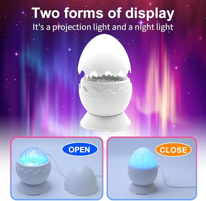 XBYZZRS Galaxy Projector Egg Night Light Projector USB-Powered Mood Lighting - Image 3