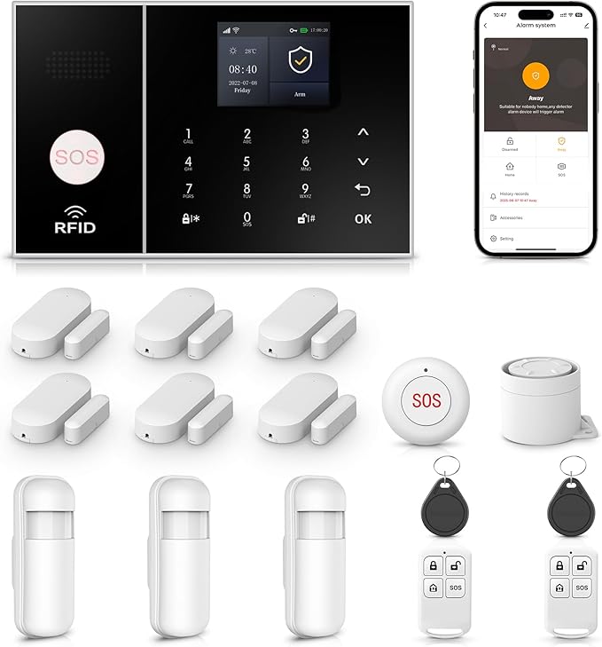 LWOHSI Alarm System for Home Security, Wireless Home Security Systems by LWOHSI