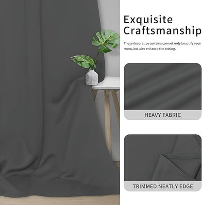 Easy-Going Blackout Curtains for Bedroom, Solid Thermal Insulated Grommet and - Image 5
